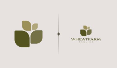 Wheat Farm Logo. Creative Minimal design template. Symbol for Corporate Business Identity. Creative Vector element