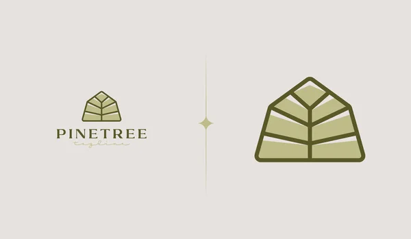 Шаблон Логотипа Pine Tree House Универсальный Креативный Символ Премии Векторная — стоковый вектор