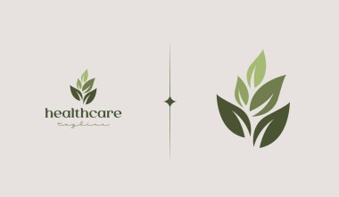 Yaprak Çiçeği Ağacı monolini. Evrensel yaratıcı prim sembolü. Vektör simgesi logo şablonu. Vektör illüstrasyonu