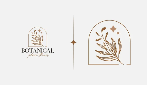 Abstract Leaf Flower Tree Logo Template. Universal creative premium symbol. Vector illustration. Creative Minimal design template. Symbol for Corporate Business Identity