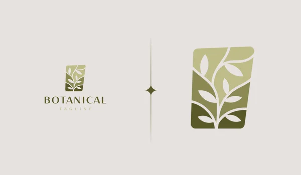 Leaf Flower Tree monoline Logo Template. Universal creative premium symbol. Vector illustration. Creative Minimal design template. Symbol for Corporate Business Identity