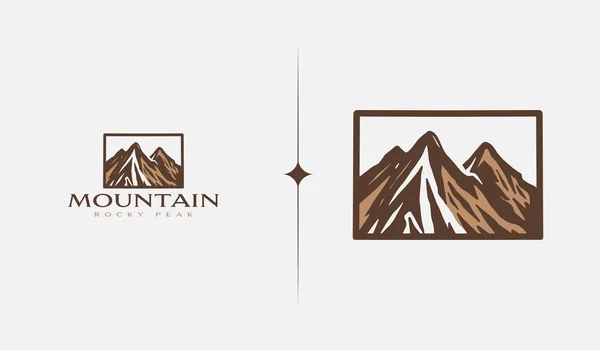 Гора Маунтин Пик Универсальный Креативный Символ Премии Шаблон Логотипа Векторного — стоковый вектор