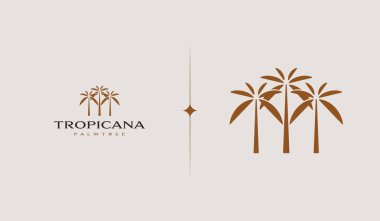 Palm Tree Summer Tropical. Universal creative premium symbol. Vector sign icon logo template. Vector illustration