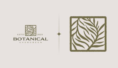 Yaprak Çiçeği Ağacı monolini. Evrensel yaratıcı prim sembolü. Vektör simgesi logo şablonu. Vektör illüstrasyonu