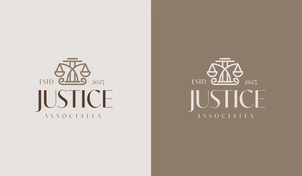 Hukuk Bürosu Hukuk Bürosu Avukat Logosu. Evrensel yaratıcı prim sembolü. Vektör simgesi logo şablonu. Vektör illüstrasyonu