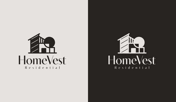 Building Residence Real Estate House Logo Universal Kreativa Premium Symbol — Stock vektor