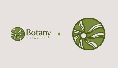 Yaprak Çiçeği Ağacı monolini. Evrensel yaratıcı prim sembolü. Vektör simgesi logo şablonu. Vektör illüstrasyonu