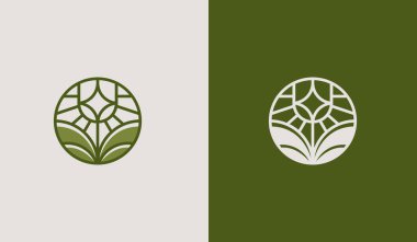 Agriculture Farm Logo Template. Universal creative premium symbol. Vector illustration. Creative Minimal design template. Symbol for Corporate Business Identity