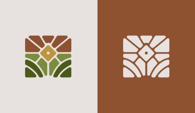 Agriculture Farm Logo Template. Universal creative premium symbol. Vector illustration. Creative Minimal design template. Symbol for Corporate Business Identity
