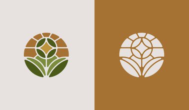 Agriculture Farm Logo Template. Universal creative premium symbol. Vector illustration. Creative Minimal design template. Symbol for Corporate Business Identity