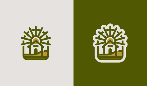 Agriculture Farm Logo Template Universal Creative Premium Symbol Vector Illustration — Stok Vektör