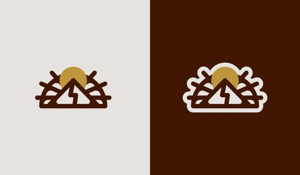 Basit Dağ Logosu Evrensel Yaratıcı Prim Sembolü Vektör Simgesi Logo — Stok Vektör