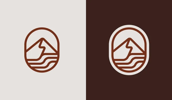 Emblemas Viagem Montanha Acampar Emblemas Aventura Livre Emblemas Patches Logotipo — Vetor de Stock