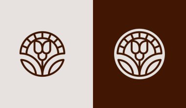 Wheat Farm Logo. Creative Minimal design template. Symbol for Corporate Business Identity. Creative Vector element