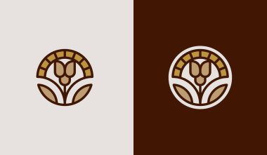 Wheat Farm Logo. Creative Minimal design template. Symbol for Corporate Business Identity. Creative Vector element