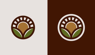 Agriculture Farm Logo Template. Universal creative premium symbol. Vector illustration. Creative Minimal design template. Symbol for Corporate Business Identity