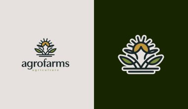 Yaprak Çiçeği Ağacı monolini. Evrensel yaratıcı prim sembolü. Vektör simgesi logo şablonu. Vektör illüstrasyonu