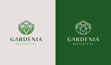 Yaprak Çiçeği Tarım Logosu. Evrensel yaratıcı prim sembolü. Vektör simgesi logo şablonu. Vektör illüstrasyonu