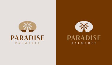 Palm Tree Logo Template. Universal creative premium symbol. Vector illustration. Creative Minimal design template. Symbol for Corporate Business Identity