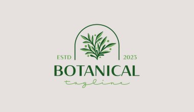 Yaprak Çiçeği Logo Şablonu. Evrensel yaratıcı prim sembolü. Vektör çizimi. Yaratıcı Minimal Tasarım Şablonu. Şirket İş Kimliği Sembolü