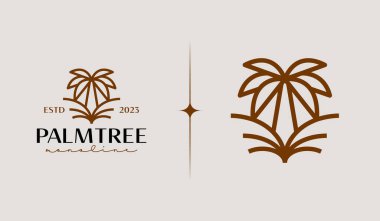 Palm Tree Logo Template. Universal creative premium symbol. Vector illustration. Creative Minimal design template. Symbol for Corporate Business Identity