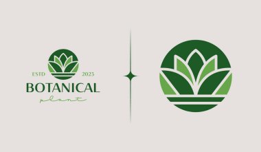 Yaprak Çiçeği Ağacı monolini. Evrensel yaratıcı prim sembolü. Vektör simgesi logo şablonu. Vektör illüstrasyonu