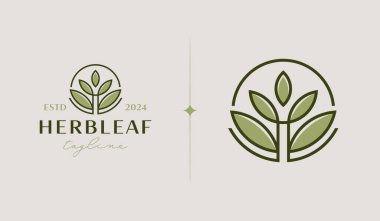 Yaprak Çiçeği Ağacı monolini. Evrensel yaratıcı prim sembolü. Vektör simgesi logo şablonu. Vektör illüstrasyonu