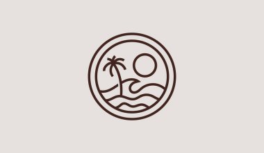 Palm Tree Logo Template. Universal creative premium symbol. Vector illustration. Creative Minimal design template. Symbol for Corporate Business Identity