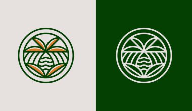Palm Tree Logo Template. Universal creative premium symbol. Vector illustration. Creative Minimal design template. Symbol for Corporate Business Identity