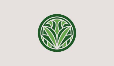 Yaprak Çiçeği Ağacı Monolini. Evrensel yaratıcı prim sembolü. Vektör çizimi. Yaratıcı Minimal Tasarım Şablonu. Şirket İş Kimliği Sembolü