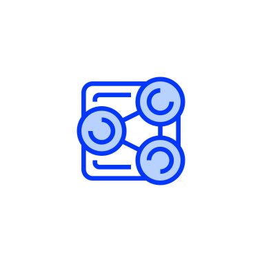 Satır simgesini paylaş. mobil konsept ve web tasarımı için doğrusal biçim işareti.