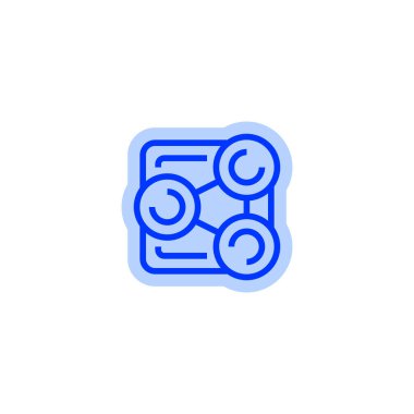 Satır simgesini paylaş. mobil konsept ve web tasarımı için doğrusal biçim işareti.