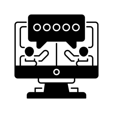 Sanal Buluşma Hattı simgesi. Evrensel yaratıcı prim sembolü. Vektör simgesi logo şablonu. Vektör illüstrasyonu