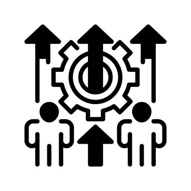 Yetenek geliştirme çizgisi simgesi. Evrensel yaratıcı prim sembolü. Vektör simgesi logo şablonu. Vektör illüstrasyonu