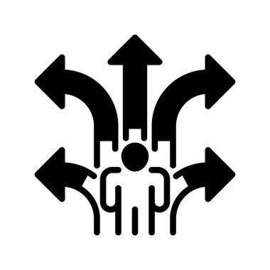 Karar Satır simgesi yapmak. Evrensel yaratıcı prim sembolü. Vektör simgesi logo şablonu. Vektör illüstrasyonu