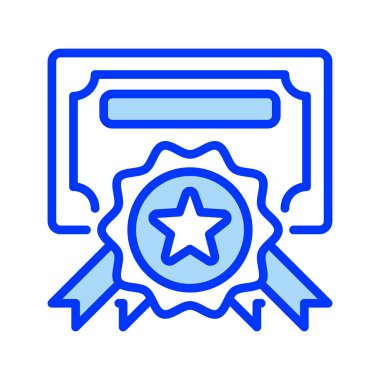 Sertifika Başarı Çizgisi simgesi. Evrensel yaratıcı prim sembolü. Vektör simgesi logo şablonu. Vektör illüstrasyonu