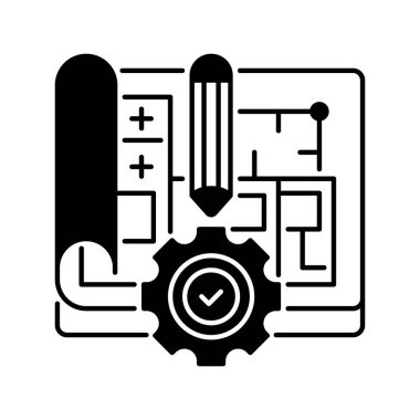 Şablon çizgisi simgesi. Evrensel yaratıcı prim sembolü. Vektör simgesi logo şablonu. Vektör illüstrasyonu