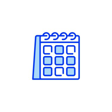 Takvim çizgisi simgesi. Evrensel yaratıcı prim sembolü. Vektör simgesi logo şablonu. Vektör illüstrasyonu