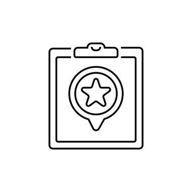 Öncelikli Görevler Satır Simgesi. Mobil konsept ve web tasarımı için doğrusal biçim işareti. Taslak vektör simgesi.