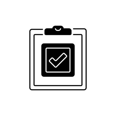 Pano Kontrol Listesi Glyph Simgesi. Mobil konsept ve web tasarımı için doğrusal biçim işareti. Taslak vektör simgesi.