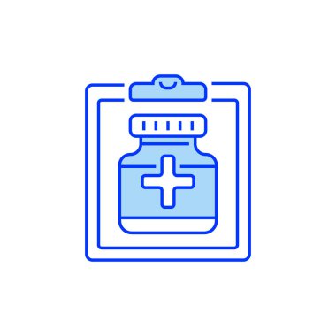 Reçeteli Satır Simgesi. Mobil konsept ve web tasarımı için doğrusal biçim işareti. Taslak vektör simgesi.