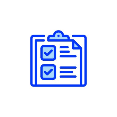 Sonuçlar Doldurulmuş Satır Simgesi Panosu. Mobil konsept ve web tasarımı için doğrusal biçim işareti. Taslak vektör simgesi.