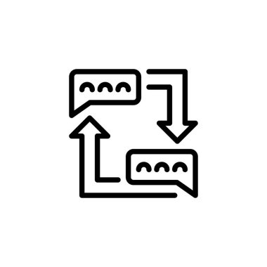 Geribesleme Döngü Hattı Simgesi. Mobil konsept ve web tasarımı için doğrusal biçim işareti. Taslak vektör simgesi.
