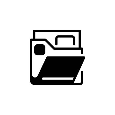 Dosya Dizini Simgesi Simgesi. Mobil konsept ve web tasarımı için doğrusal biçim işareti. Taslak vektör simgesi.