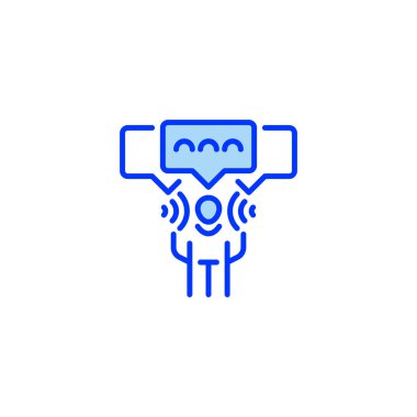 Etkin Dinleme Hattı simgesi. Evrensel yaratıcı prim sembolü. Vektör simgesi logo şablonu. Vektör illüstrasyonu