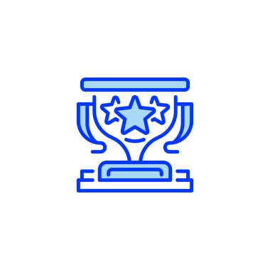 Ödül ödülü çizgisi simgesi. Evrensel yaratıcı prim sembolü. Vektör simgesi logo şablonu. Vektör illüstrasyonu