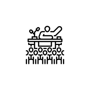 Topluluk Konuşmaları ikonu. Evrensel yaratıcı prim sembolü. Vektör simgesi logo şablonu. Vektör illüstrasyonu