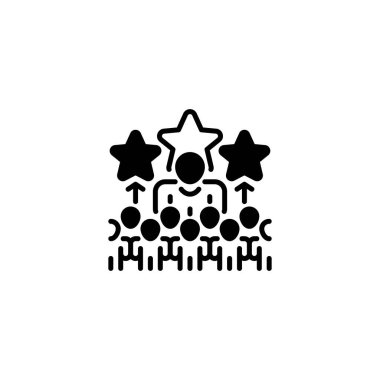 Takım Lideri çizgi ikonu. Evrensel yaratıcı prim sembolü. Vektör simgesi logo şablonu. Vektör illüstrasyonu