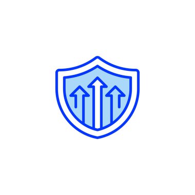 Risk Yönetimi Satır simgesi. Evrensel yaratıcı prim sembolü. Vektör simgesi logo şablonu. Vektör illüstrasyonu