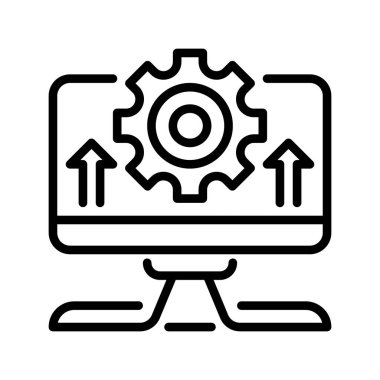 Bilgisayar çizgisi simgesi. Evrensel yaratıcı prim sembolü. Vektör simgesi logo şablonu. Vektör illüstrasyonu